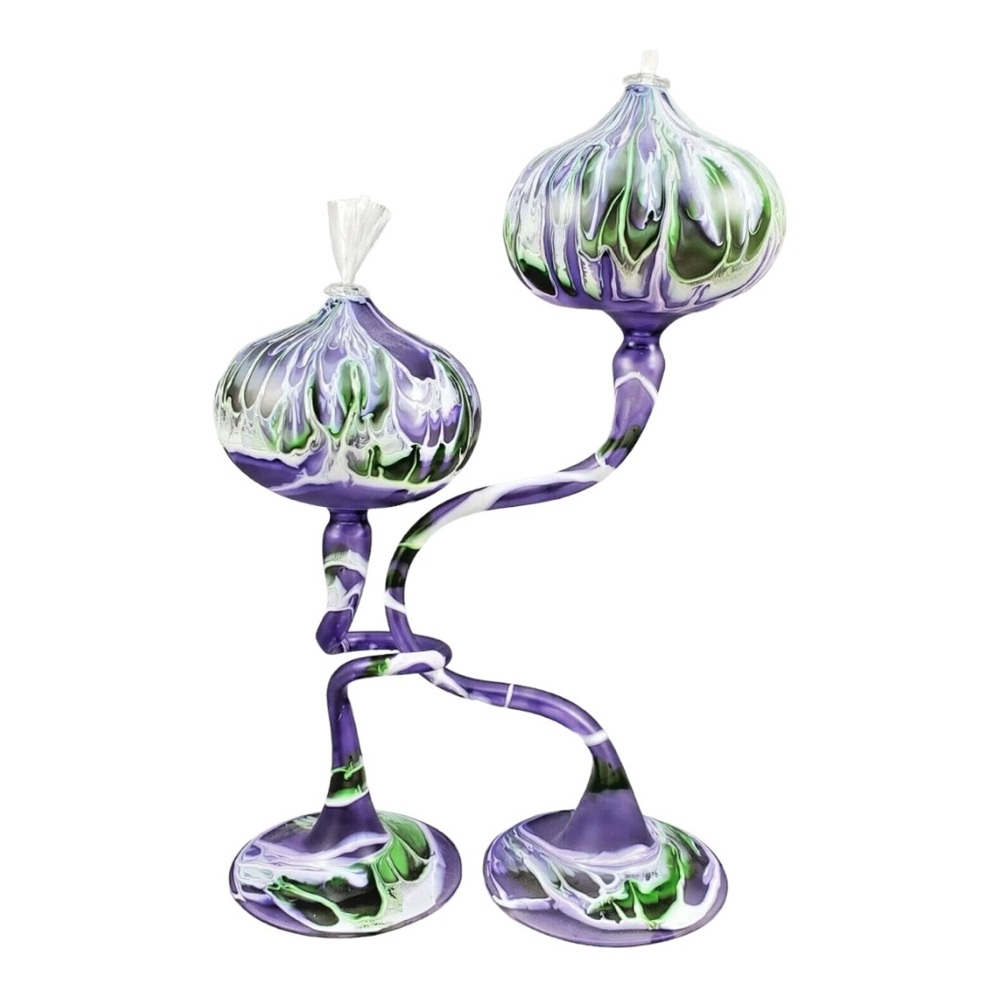 Flame Glow by Penco - Handblown Art Glass Candle Oil Lamps
